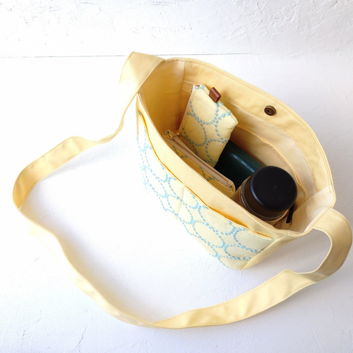 ミナペルホネン タンバリン[yellow×lightblue]とイエロー帆布