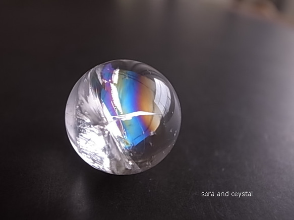 アイリスクォーツ レインボークリスタル 水晶 2cm丸玉 スフィア