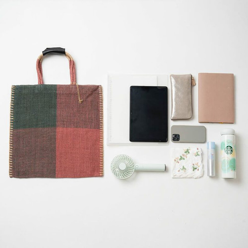 麻トートバッグ かごバッグ リネン ハンドメイド 天然素材 本革