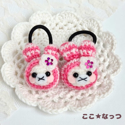 コスモス 【白】刺繍 くるみボタン ヘアゴム ヘアゴム ここ☆なっつ