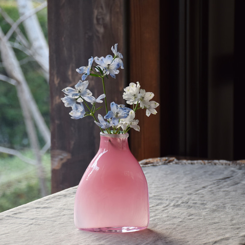konoha花瓶すぼみくち～ピンク×ミント～ 一輪挿し・花瓶・花器 河村