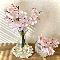 『数量限定1セットのみ 今月の一点もの』2種の桜MS2点セット マジカルウォーター インテリアフラワー 1枚目の画像