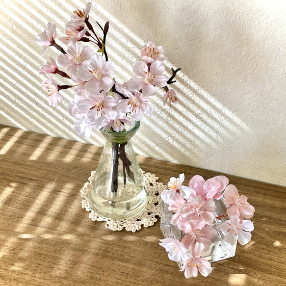 『数量限定1セットのみ 今月の一点もの』2種の桜MS2点セット マジカルウォーター インテリアフラワー 12枚目の画像