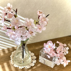 『数量限定1セットのみ 今月の一点もの』2種の桜MS2点セット マジカルウォーター インテリアフラワー 8枚目の画像