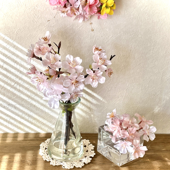 『数量限定1セットのみ 今月の一点もの』2種の桜MS2点セット マジカルウォーター インテリアフラワー 7枚目の画像