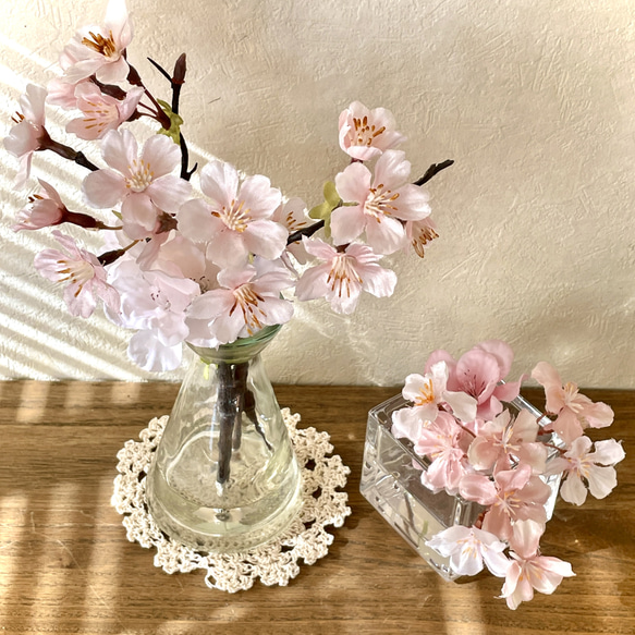 『数量限定1セットのみ 今月の一点もの』2種の桜MS2点セット マジカルウォーター インテリアフラワー 6枚目の画像