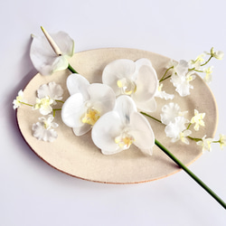 胡蝶蘭ブーケ コーラルピンク×カラー｜韓国風ウェディングブーケ
