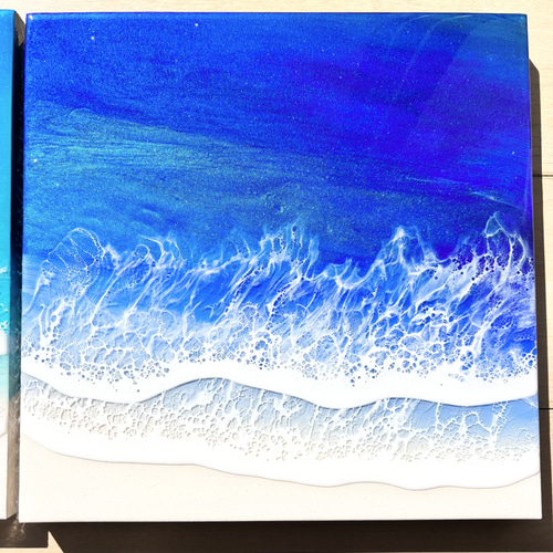 心をリセットしたい方へ 海アート レジンアート 90cm（30cm角×3枚