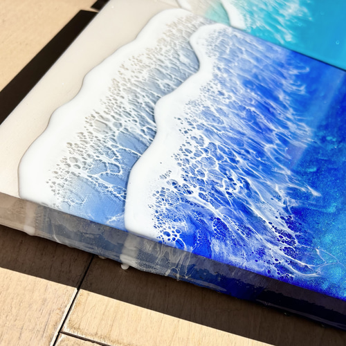 心をリセットしたい方へ 海アート レジンアート 90cm（30cm角×3枚
