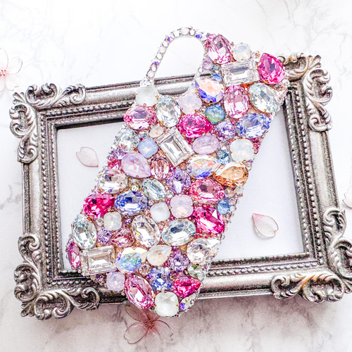 iPhone17pro,Max,16,15,14他豪華全面スワロフスキービジュー