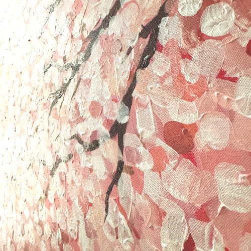 春霞｜受注制作｜アート（アクリル画）桜 絵画 (抽象画) 絵画 iSHIKI
