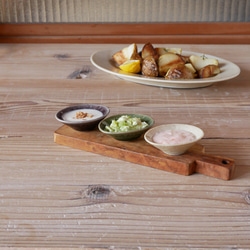 石目の小さな小さな豆楕円鉢　和モダン 2枚目の画像