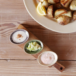 石目の小さな小さな豆楕円鉢　和モダン 1枚目の画像