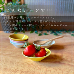 石目の小さな2.7寸楕円鉢　和モダン 4枚目の画像