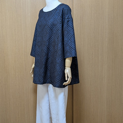 SOLD 着物リメイク チュニック 大島紬 FREE SIZE チュニック さらあお
