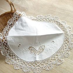 バテンレーステーブルクロス ロング 白系刺繍コットン テーブル