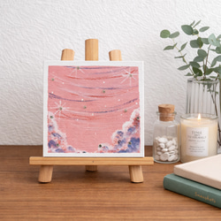 サンセットのミニアート原画｜小さなインテリアアート｜キャンバス作品