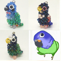 ほぼライフサイズ♪ セキセイインコ レインボーオパーリンスカイブルー