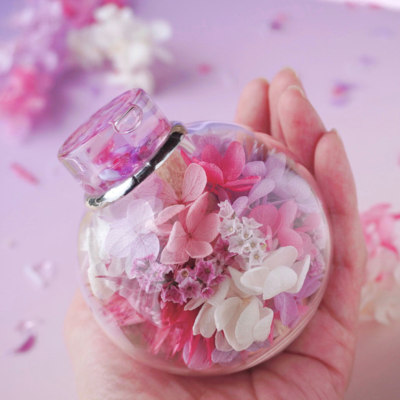 紫陽花の万華鏡❁﻿プリザーブドフラワー アレンジメント 枯れないお花 15枚目の画像