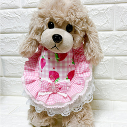 大型犬♡超大型犬 リバーシブルフリルスタイ レース ペット服