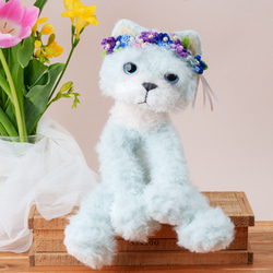 受注作品>> 癒されネコのあみぐるみ<MINIあみぐるみ>こねこのダッキー