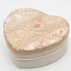 インド刺繍リボンのジュエリーケース | アクセサリーBOX ブルー ギフト