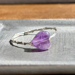 アメジスト ハート 8mm リング /シルバー 指輪・リング mayumi rings