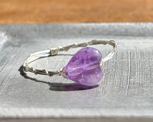 アメジスト ハート 8mm リング /シルバー 指輪・リング mayumi rings