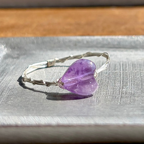 アメジスト ハート 8mm リング /シルバー 指輪・リング mayumi rings