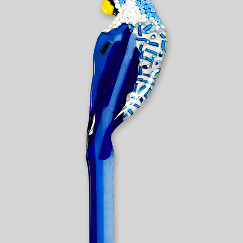 ヴィンテージ】ムラーノガラス 鳥 オブジェ 大型36cm ミルフィオリ