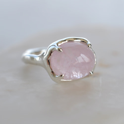 モルガナイト　silverリング Morganite Silver Ring モルガナイト シルバーリング 指輪・リング
