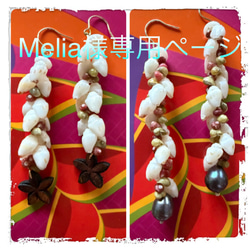 ハワイアンニイハウ＊モミシェル＆カヘレラニシェルイヤリング ピアス