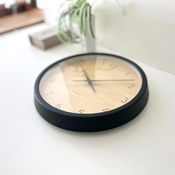 KATOMOKU muku clock 7 km-83BK ブラック 掛け時計 木製 静か オシャレ 8枚目の画像