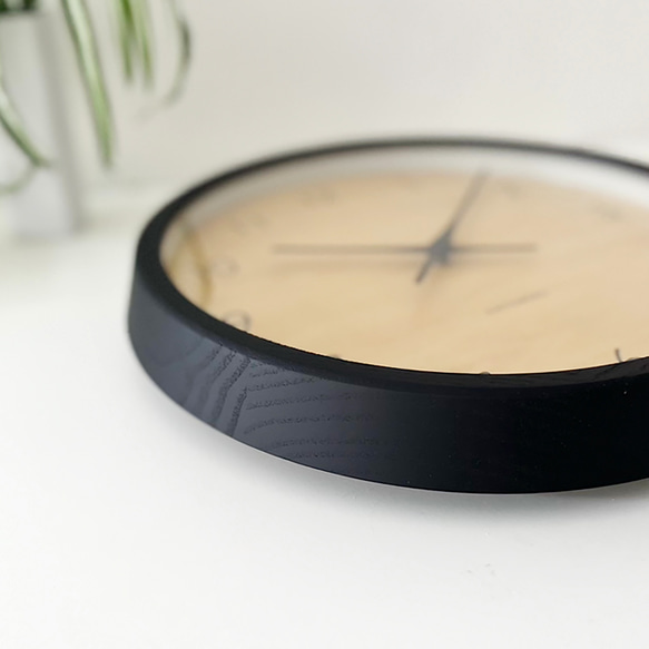 KATOMOKU muku clock 7 km-83BK ブラック 掛け時計 木製 静か オシャレ 7枚目の画像