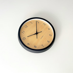 KATOMOKU muku clock 7 km-83BK ブラック 掛け時計 木製 静か オシャレ 6枚目の画像