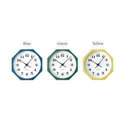 KATOMOKU muku clock 12 八角形 グリーン km-97GR8  掛け時計 木製 静か 10枚目の画像