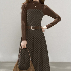 【ラス１カーキ】大きいサイズ ロング　ベスト　ジレ　レディース 新品　ワンピース CHIC STYLE（シックスタイル） ベスト ジレ 「大きいサイズ