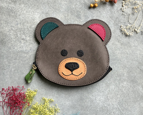 ◇無敵の可愛さ♪そっと見つめるクマさんウォレットポーチ