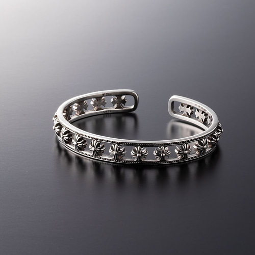 バングル ブレスレット シルバー925 メンズ レディース フローラル