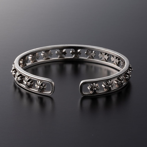 バングル ブレスレット シルバー925 メンズ レディース フローラル