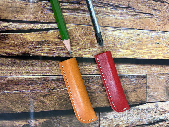 【３個セット　6００円】鉛筆キャップ「栃木レザーヌメ革」 5枚目の画像