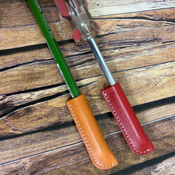 【３個セット　6００円】鉛筆キャップ「栃木レザーヌメ革」 4枚目の画像