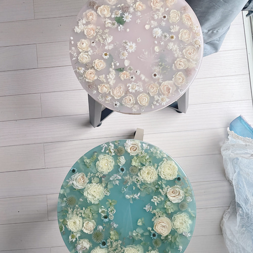 flower stool ❉ レジン スツール チェア サイドテーブル コーヒー