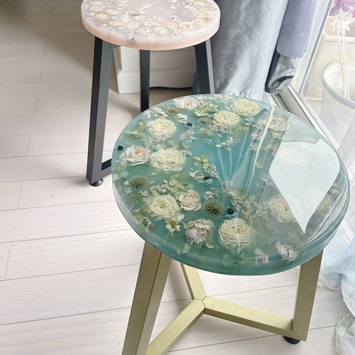 flower stool ❉ レジン スツール チェア サイドテーブル コーヒー
