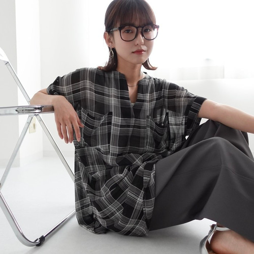 SALE/SS新作】サラッと涼やかに決まる！軽やかチェック柄シアー