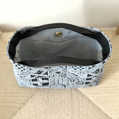 ⚮̈ミナペルホネン　forest tile navy ヌッピバッグ ⚮̈ミナペルホネン forest tile navy ヌッピバッグ トートバッグ