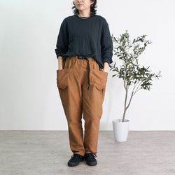 ショートガーゼロンT/ブラック/知多木綿3重ガーゼ 5枚目の画像