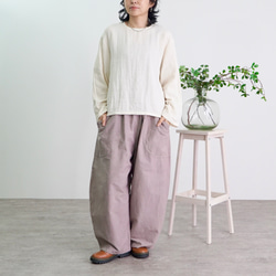 ショートガーゼロンT/生成り/知多木綿3重ガーゼ 5枚目の画像