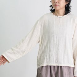 ショートガーゼロンT/生成り/知多木綿3重ガーゼ 4枚目の画像