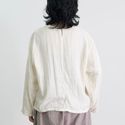 ショートガーゼロンT/生成り/知多木綿3重ガーゼ 3枚目の画像